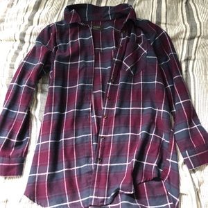 Navy and purple flannel